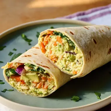 Creamy Avocado White Bean Wrap