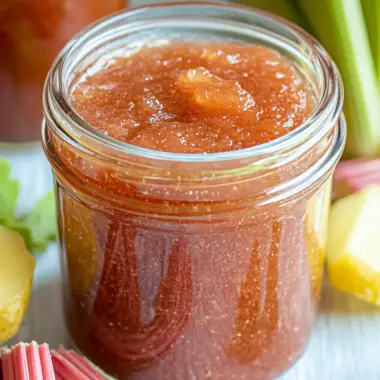 Honey Rhubarb Ginger Jam