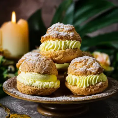 Luscious Passionfruit Cream Puffs