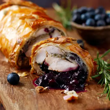 Blueberry and Brie Stuffed Turkey Wellington