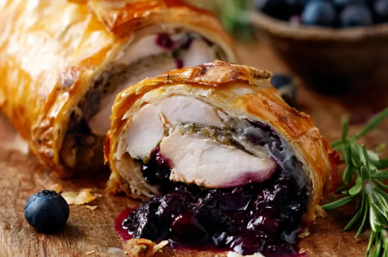 Blueberry and Brie Stuffed Turkey Wellington