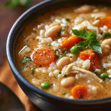 Slow Cooker Chicken and Rice Soup