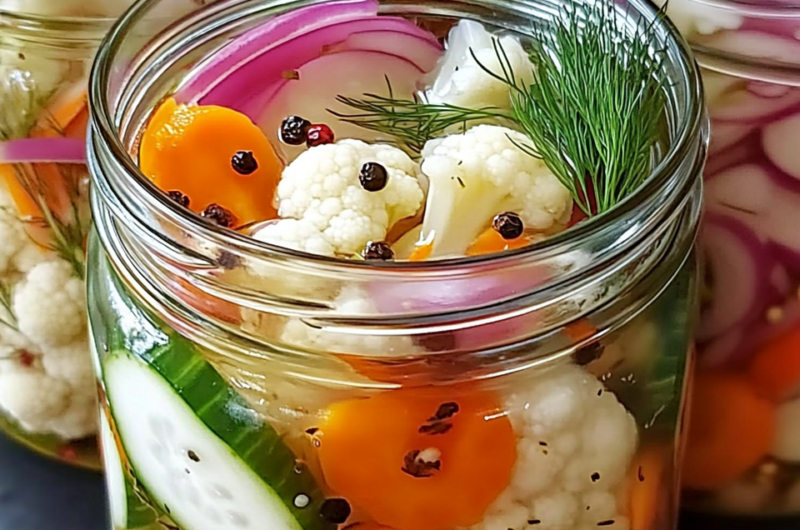 Easy Refrigerator Pickled Vegetables