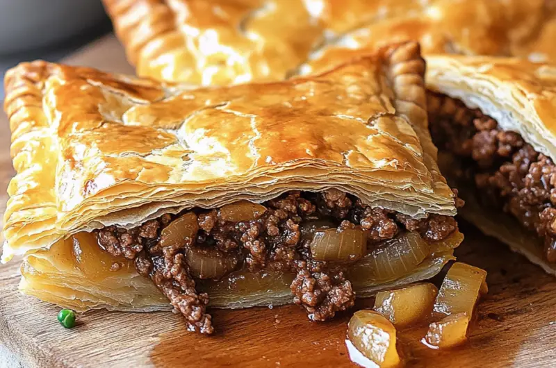 Flaky Minced Beef and Onion Pies