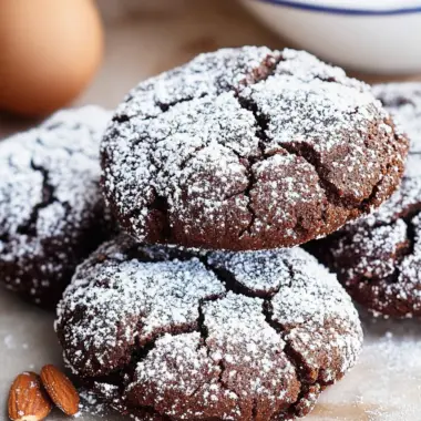 Mocha Crinkle Cookies