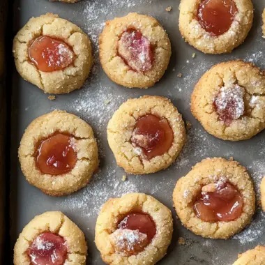 Rhubarb Thumbprint Cookies