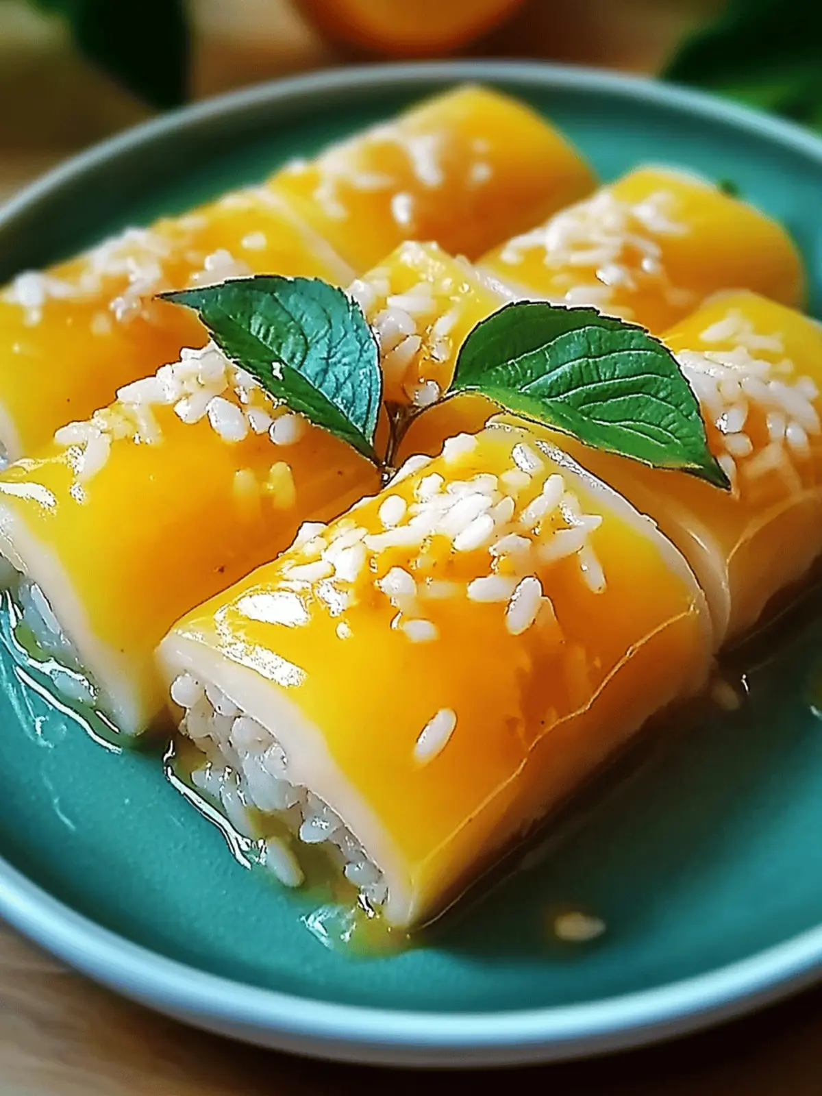 Mango Sticky Rice Rolls - A Fresh Vegan Delight to Try!