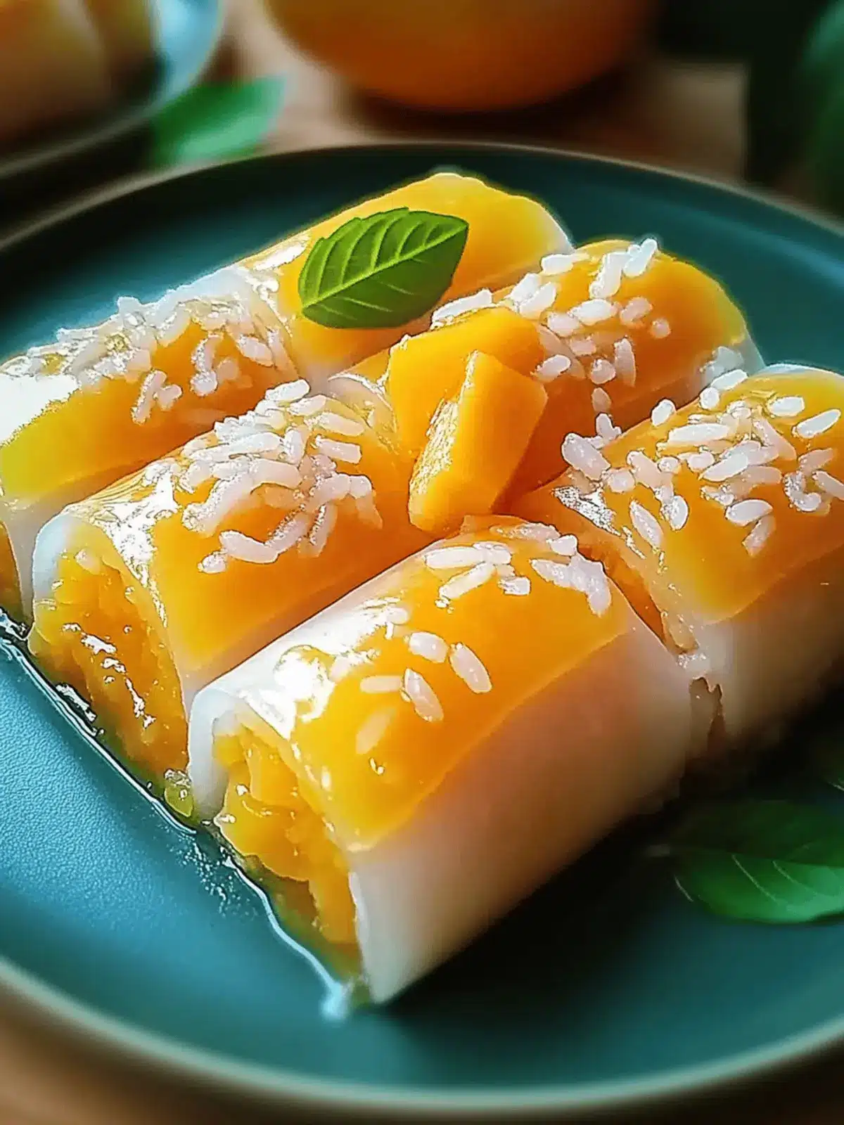 Mango Sticky Rice Rolls - A Fresh Vegan Delight to Try!