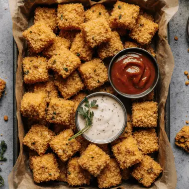 Vegan Fried Queso Bites