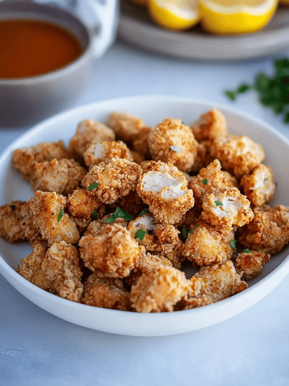 Crispy Air Fryer Popcorn Chicken for Guilt-Free Snacking