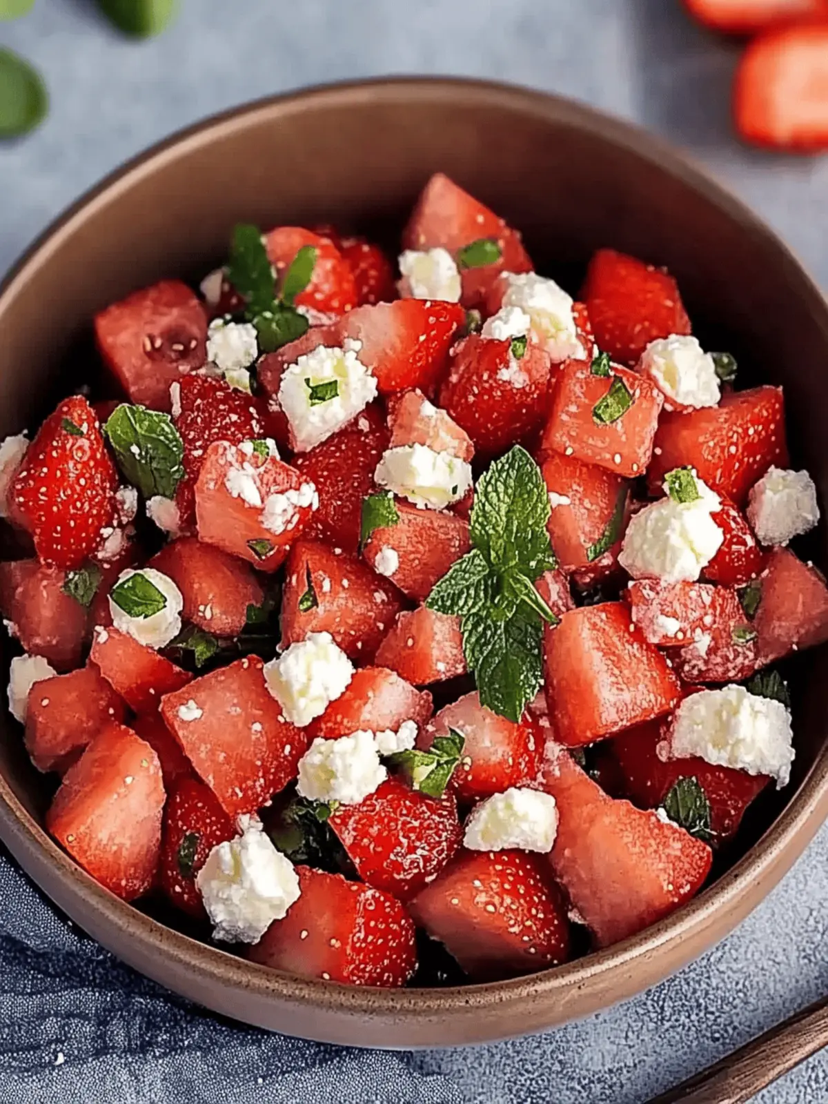 Watermelon Strawberry Salad