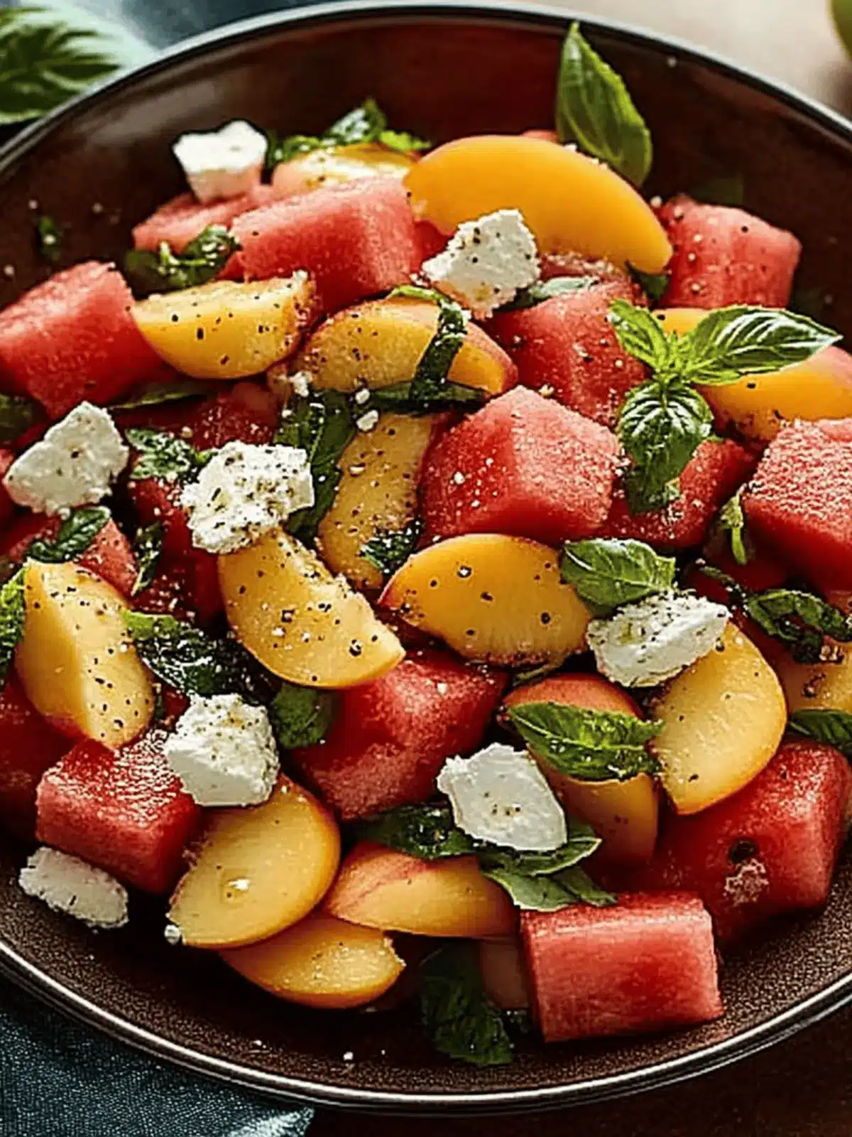 Peach Salad with Watermelon: A Refreshing Summer Delight 4 Peach Salad with Watermelon