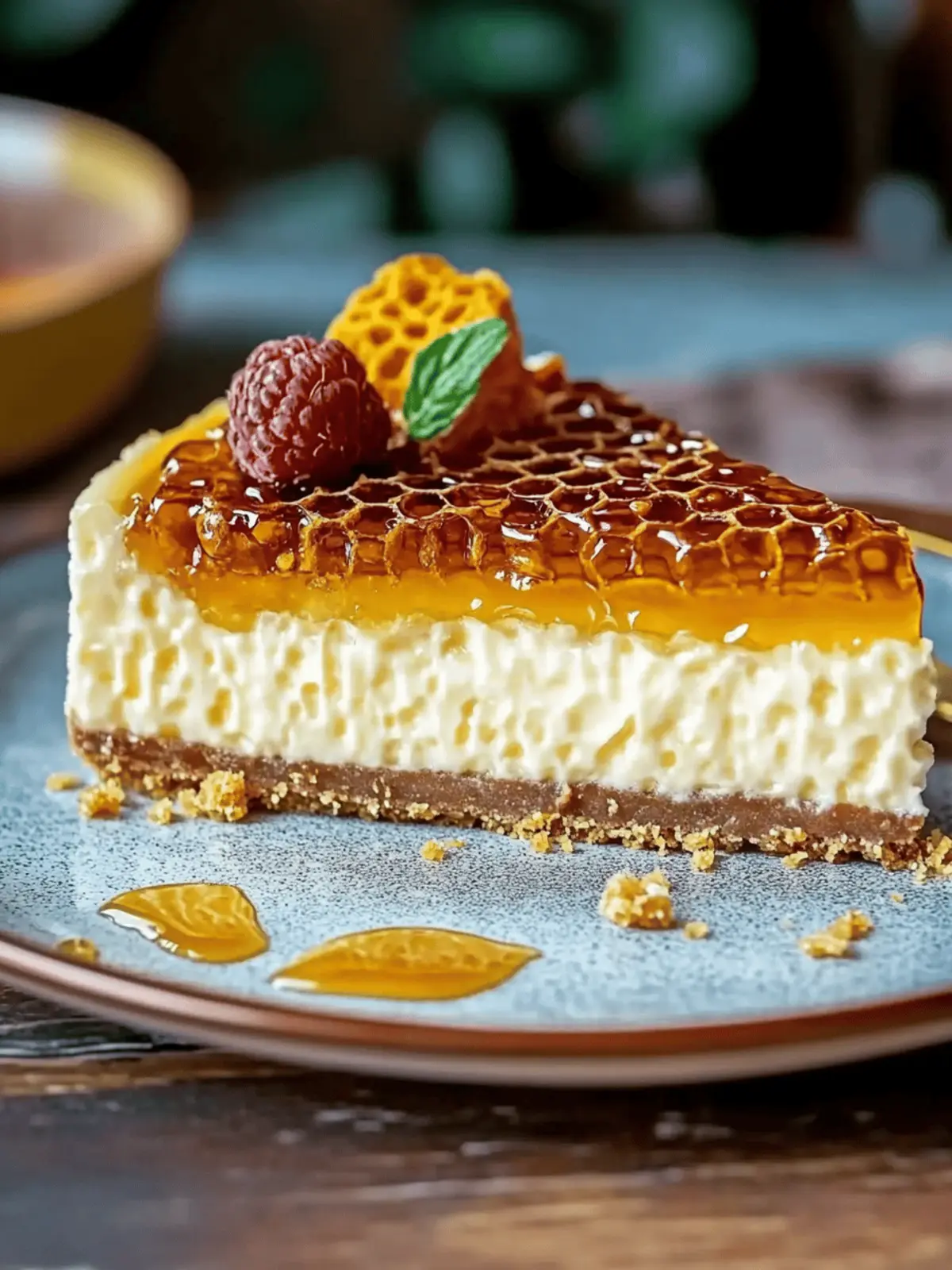 Cheesecake Topped with Honeycomb