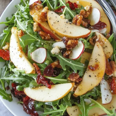 Delicious Pear Arugula Salad with Crispy Prosciutto Twist 9 Pear Arugula Salad