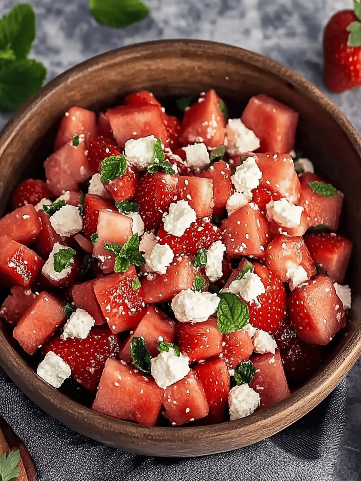 Watermelon Strawberry Salad