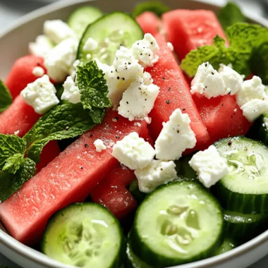 Watermelon Cucumber Feta Salad: Your Go-To Summer Refreshment 9 Watermelon Cucumber Feta Salad