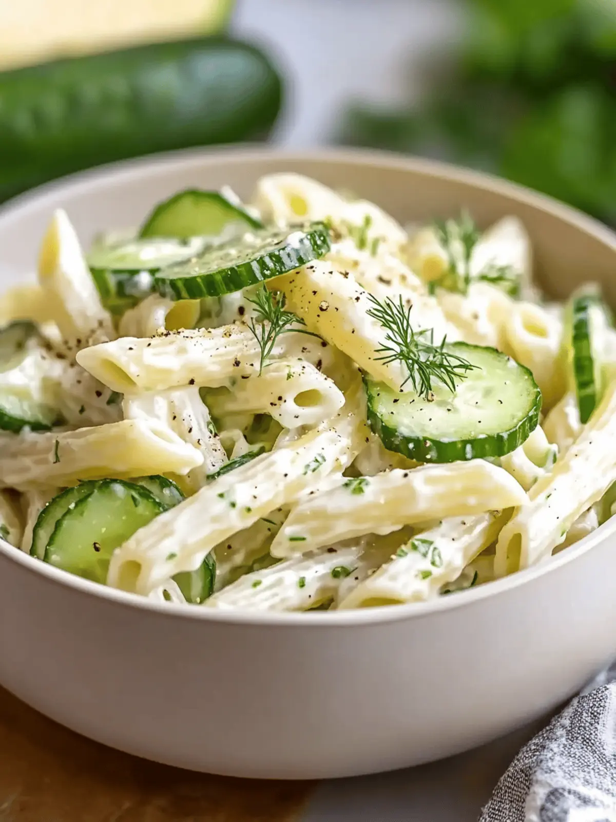 Healthy Cucumber Pasta Salad