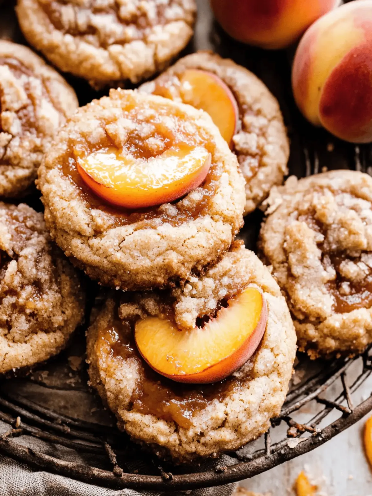 peach cobbler cookies