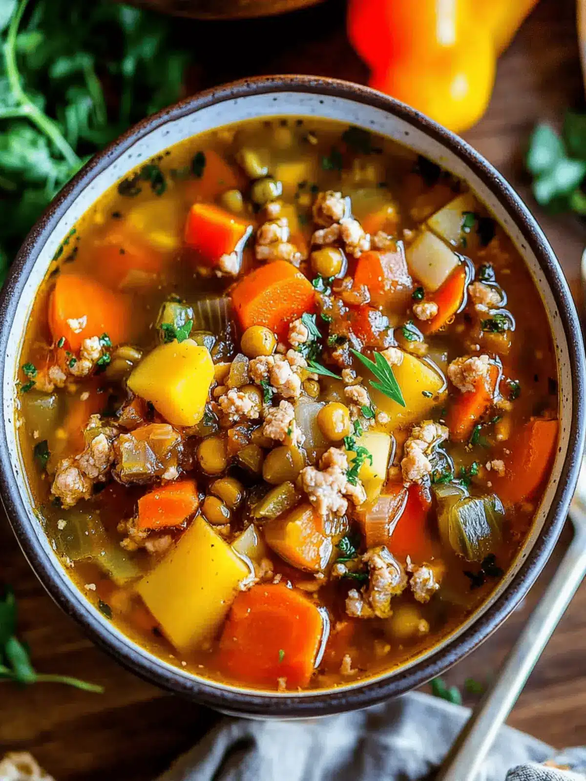 Savory Ground Turkey Vegetable Soup for Weight Loss Dreams