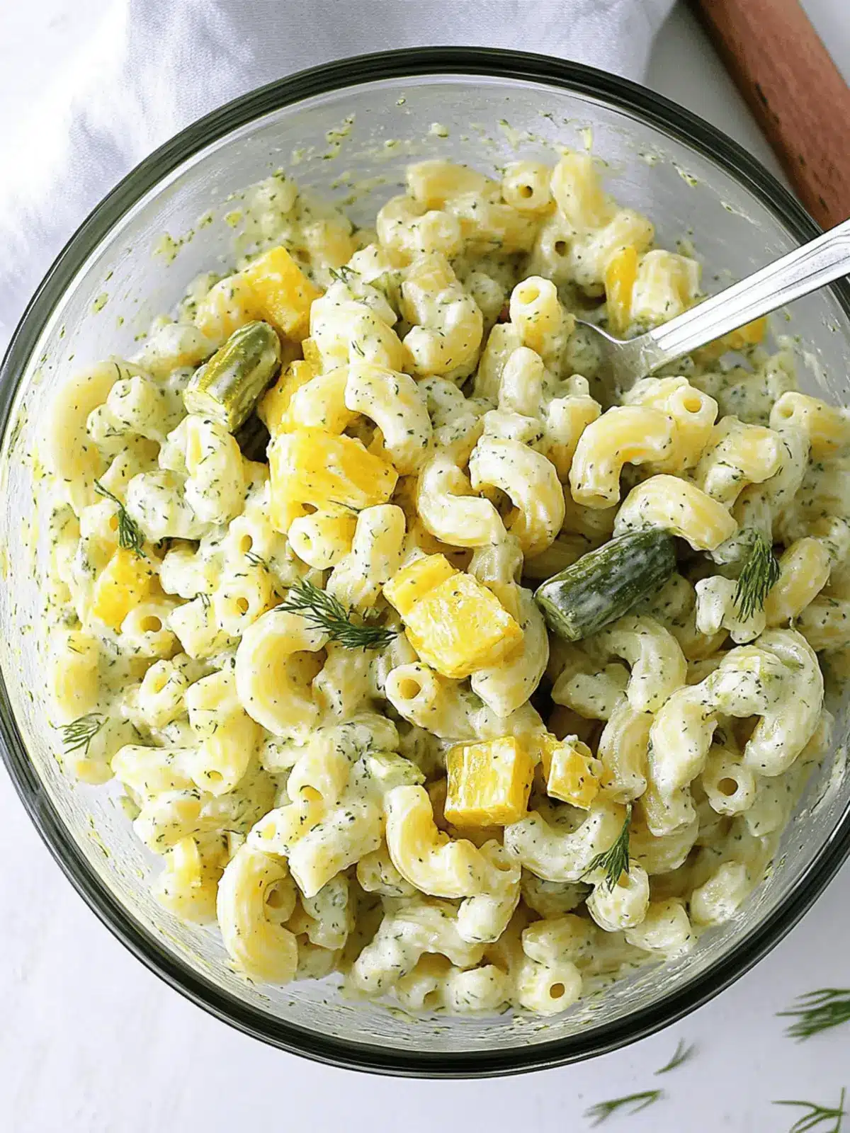 Macaroni Salad With Dill Pickles