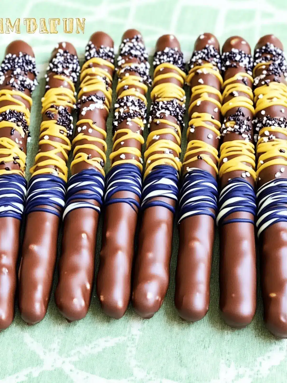 Delicious Chocolate Football Pretzel Rods for Game Day Fun