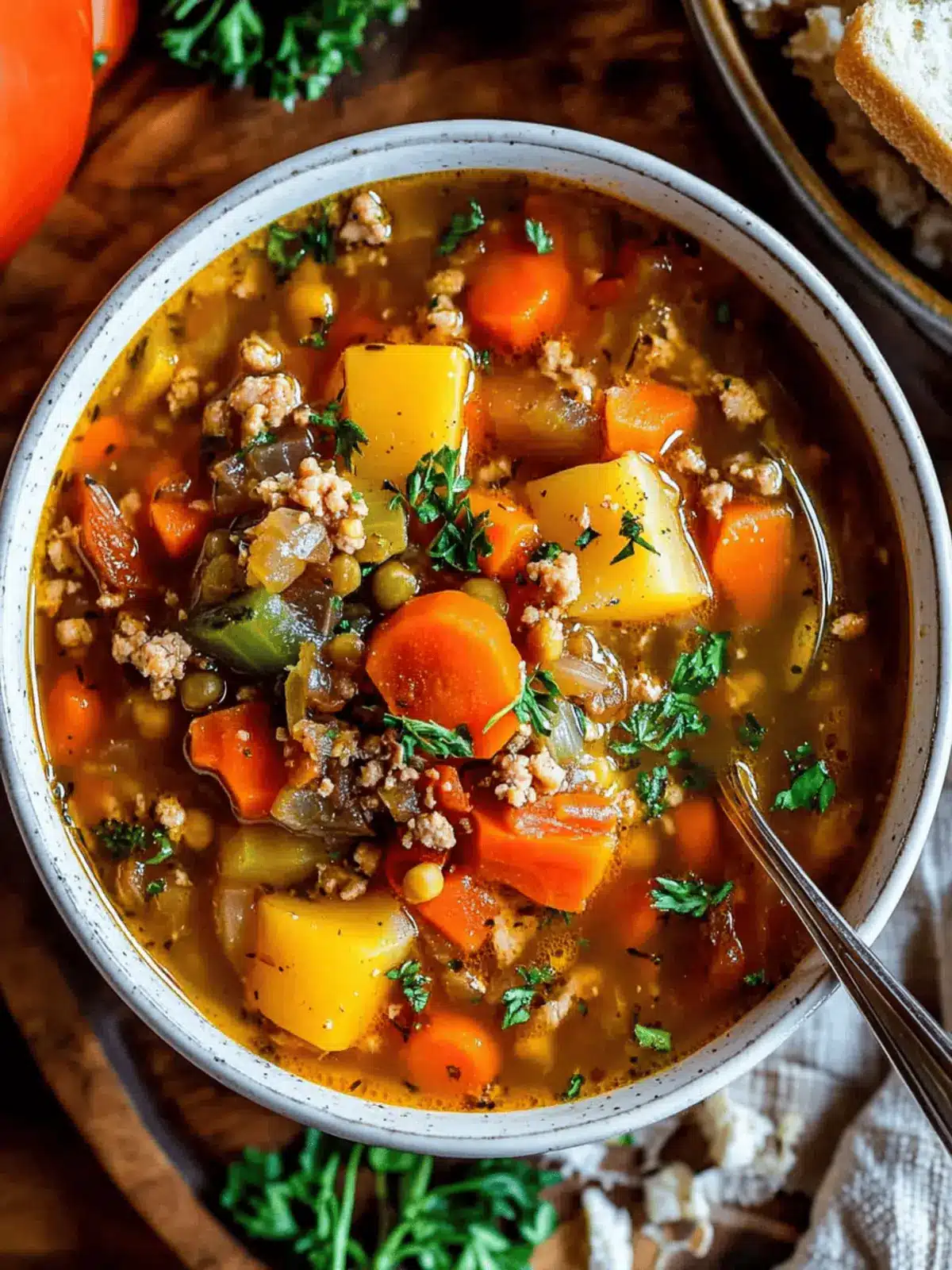 Savory Ground Turkey Vegetable Soup for Weight Loss Dreams