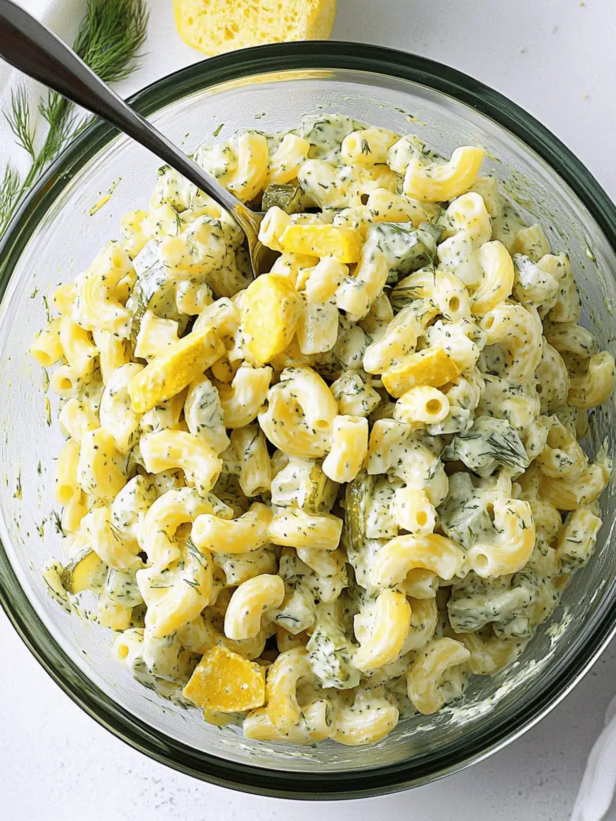 Macaroni Salad With Dill Pickles