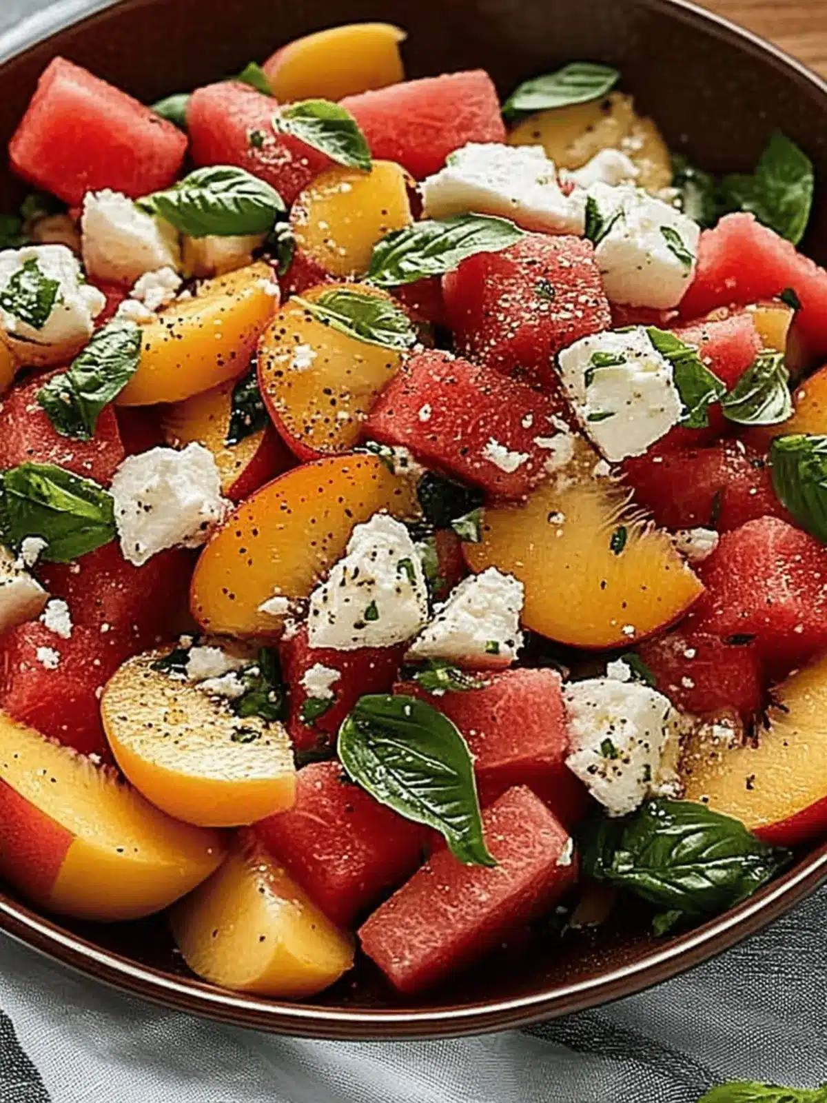 Peach Salad with Watermelon: A Refreshing Summer Delight 2 Peach Salad with Watermelon