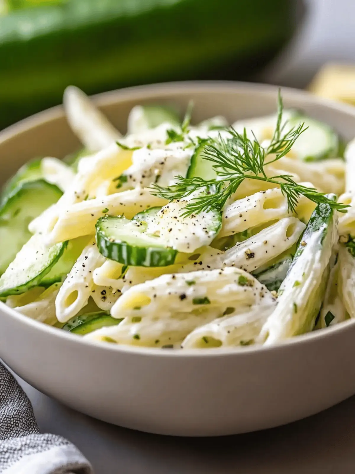 Cucumber Pasta Salad