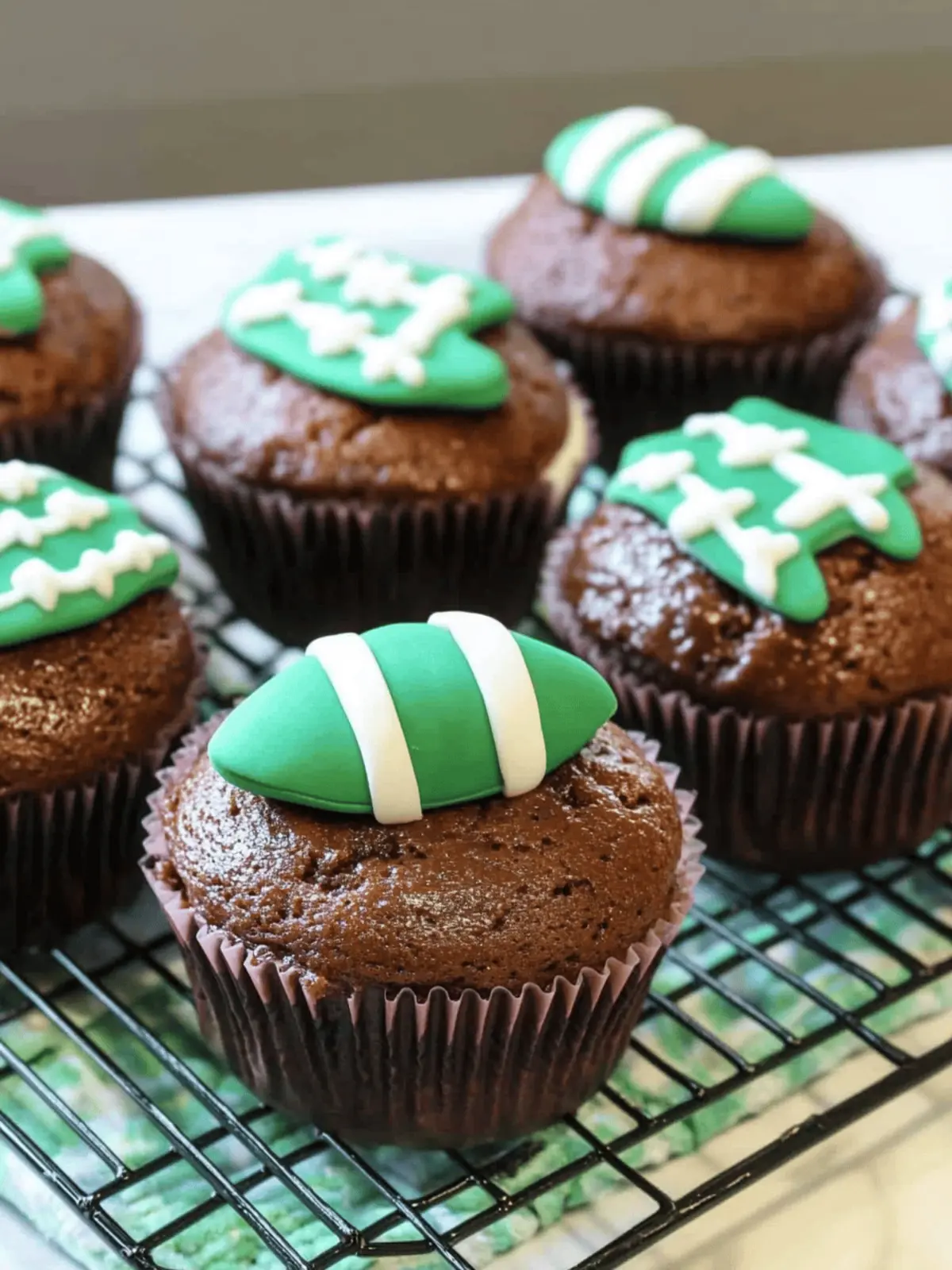 Football Cupcakes