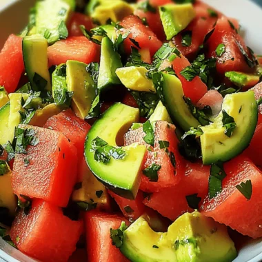Delightful Watermelon Avocado Salad for Summer Refreshment 10 Watermelon avocado salad