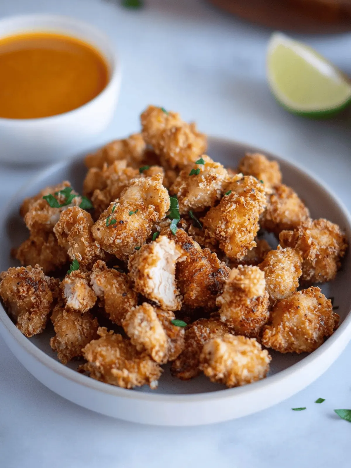Crispy Air Fryer Popcorn Chicken for Guilt-Free Snacking