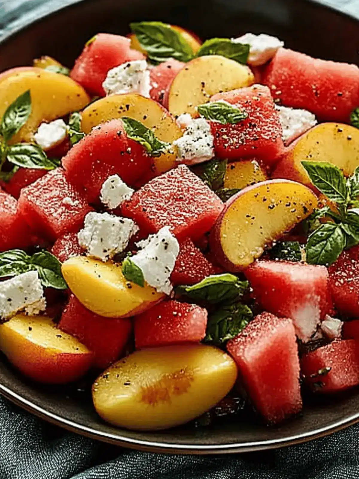 Peach Salad with Watermelon: A Refreshing Summer Delight 3 Peach Salad with Watermelon