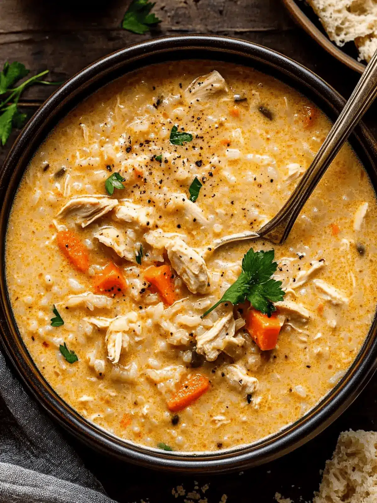 White Chicken Rice Soup