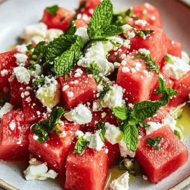 Watermelon Salad with Mint and Feta