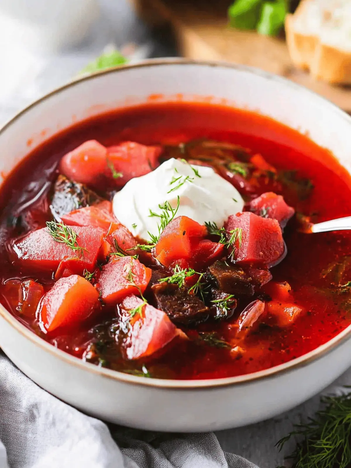 Irresistible Ukrainian Borscht: A Heartwarming Beet Delight