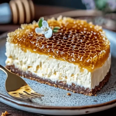 Cheesecake Topped with Honeycomb