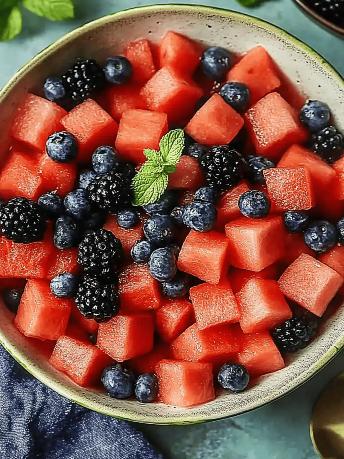 Watermelon Summer Berry Salad