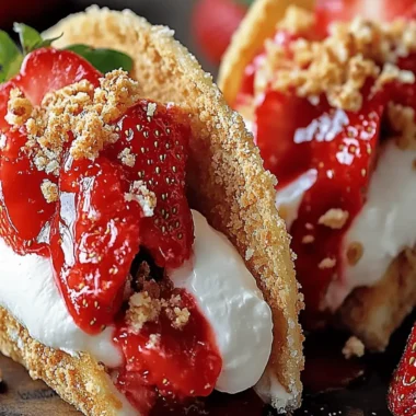Strawberry Crunch Cheesecake Tacos