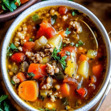 Ground Turkey Vegetable Soup