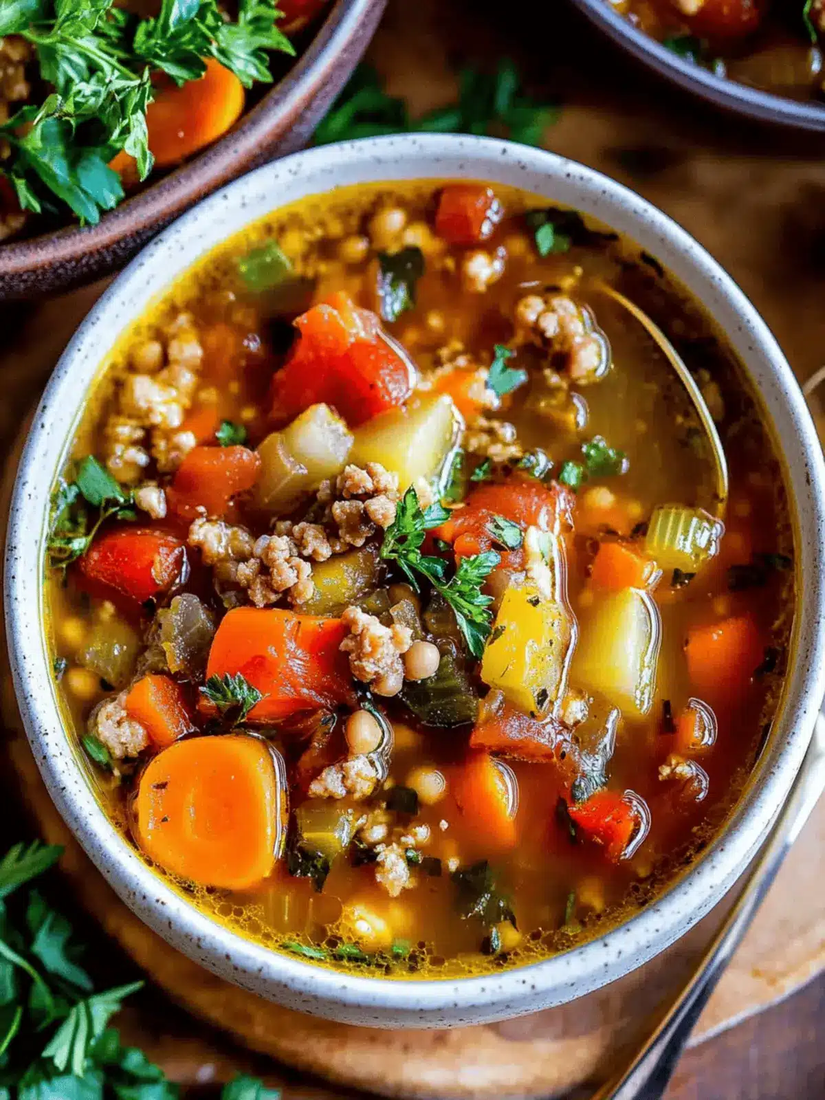 Ground Turkey Vegetable Soup