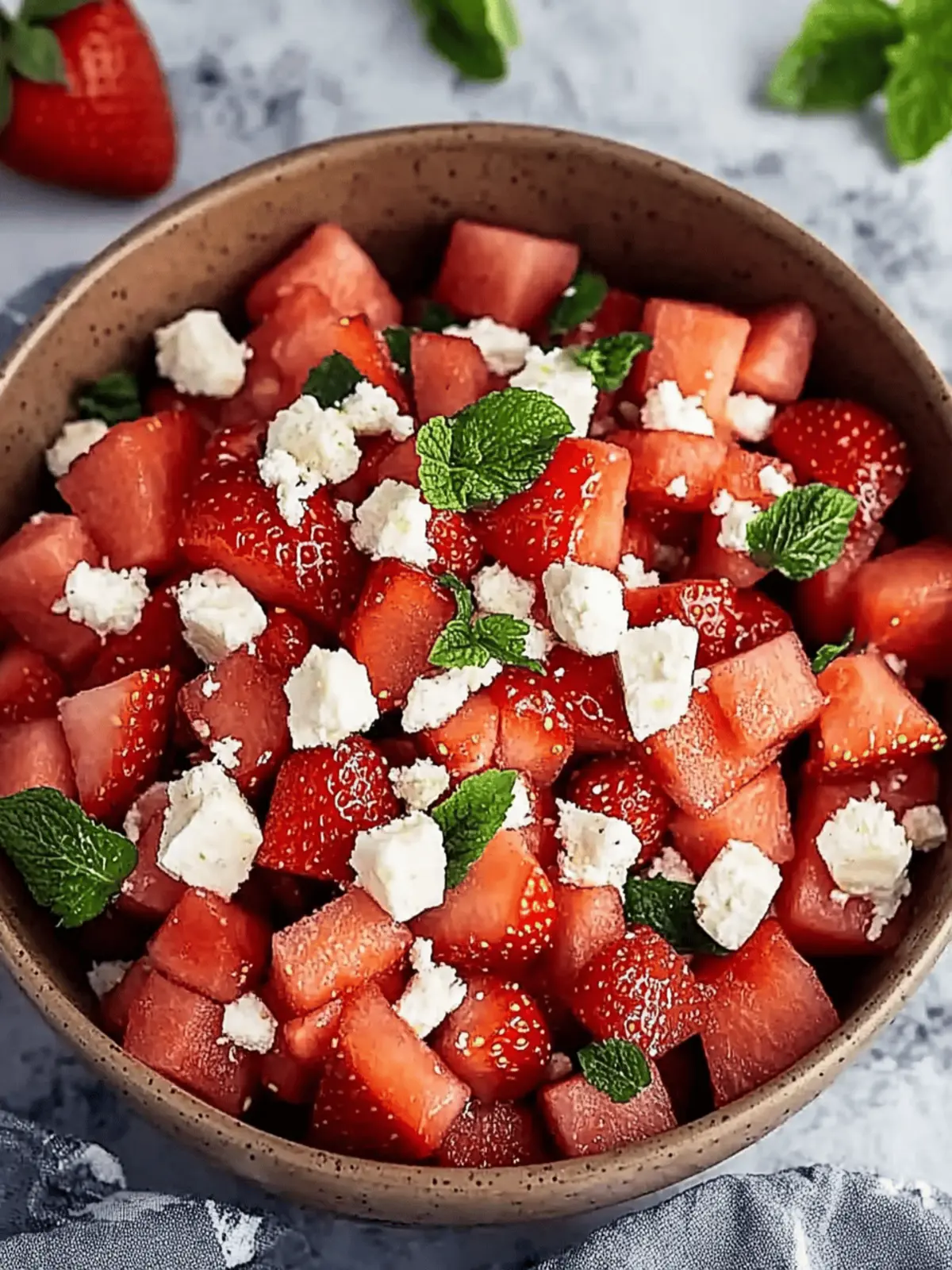 Watermelon Strawberry Salad