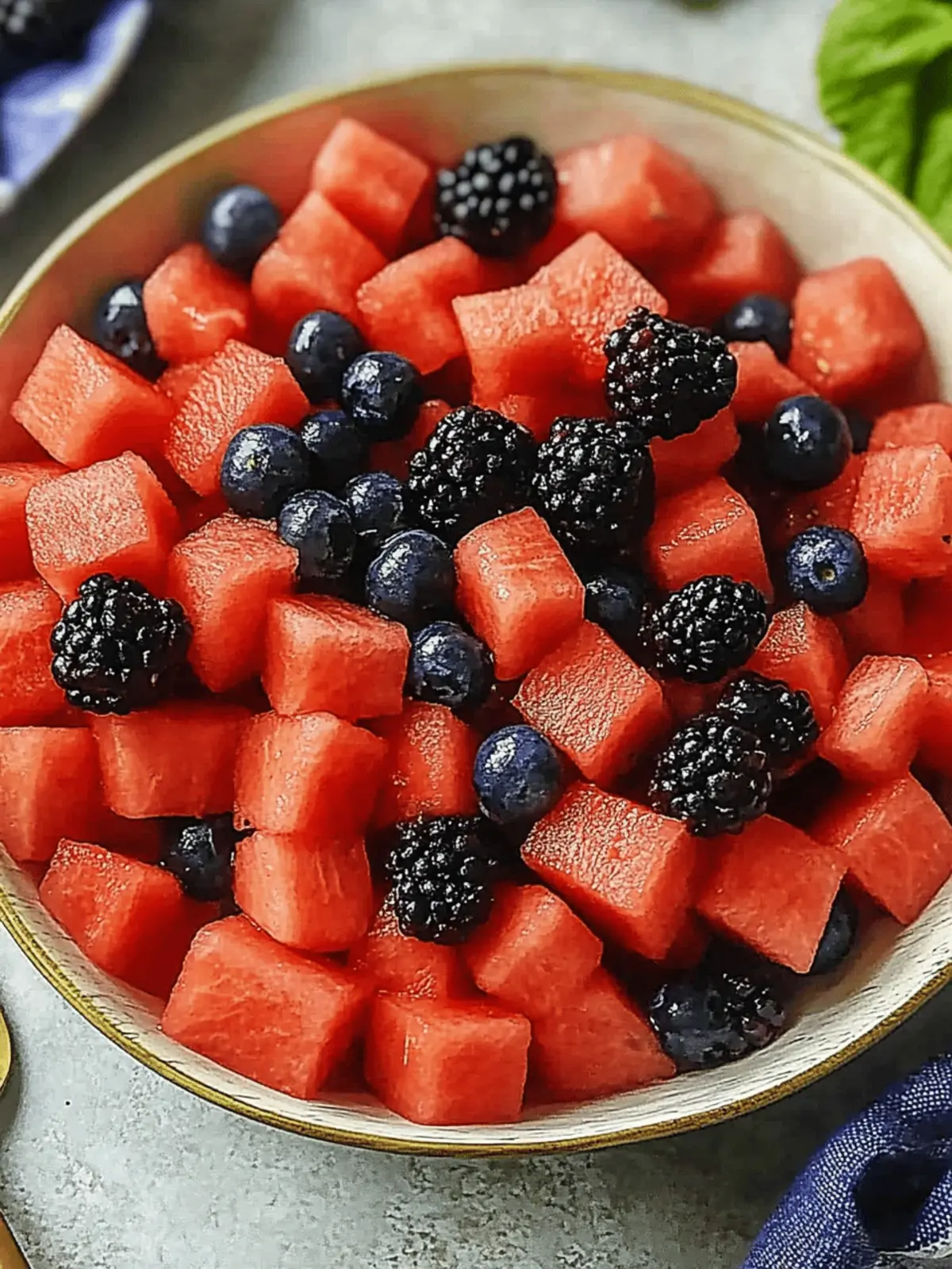 Watermelon Summer Berry Salad