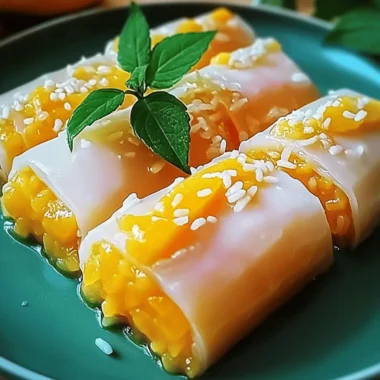 Mango Sticky Rice Rolls - A Fresh Vegan Delight to Try! 10 Mango Sticky Rice Rolls