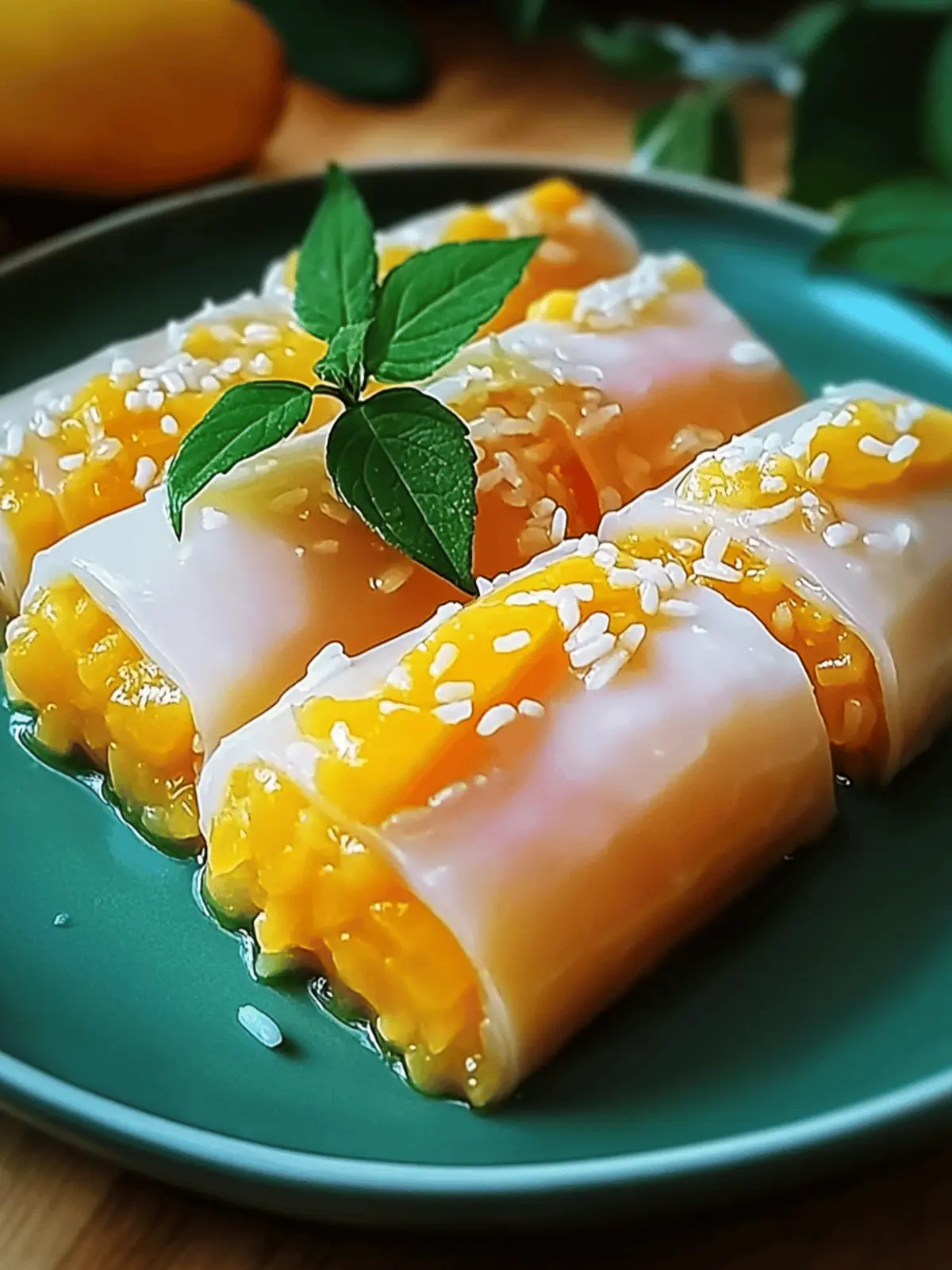 Mango Sticky Rice Rolls