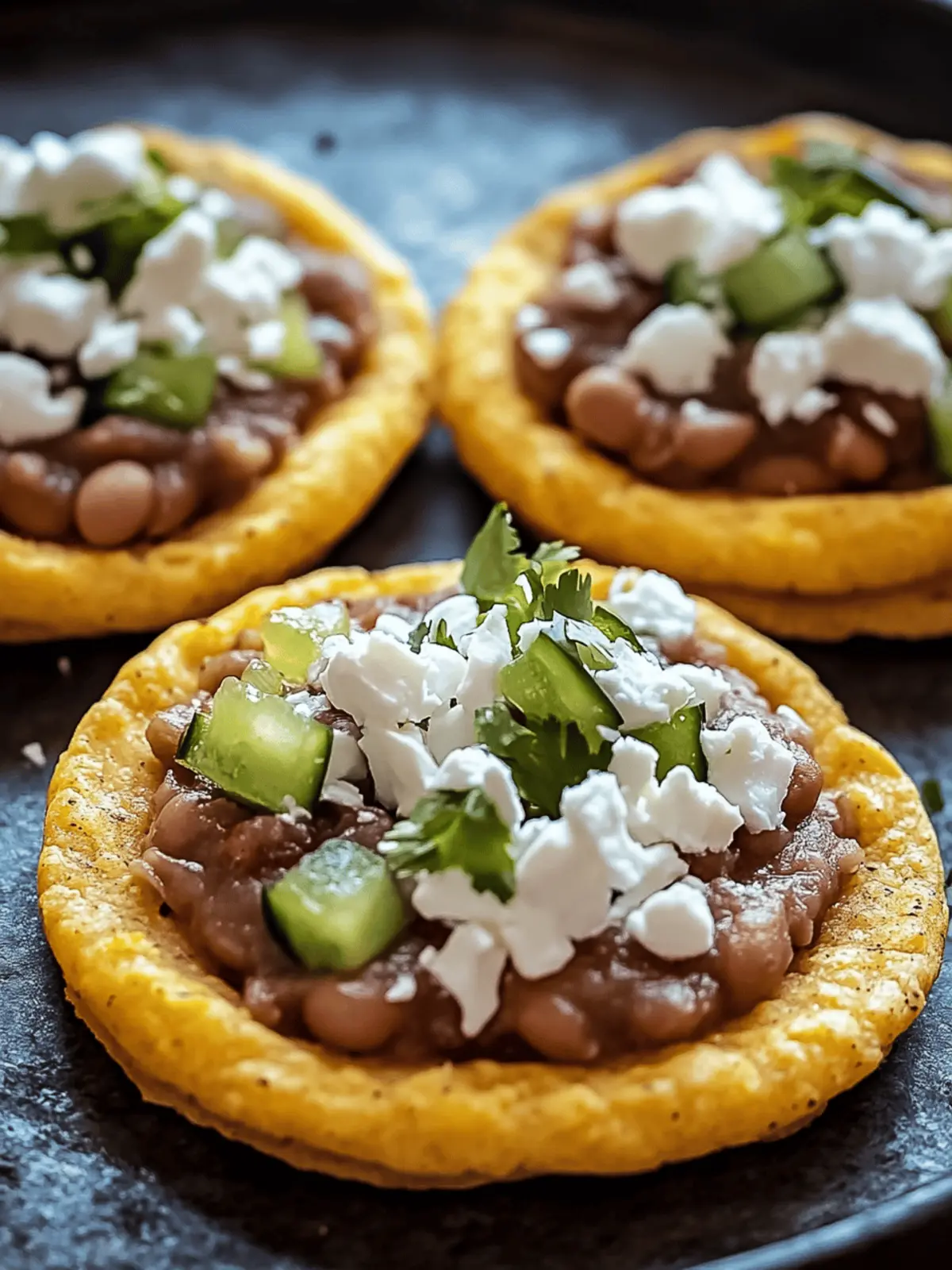 Sopes with Refried Beans and Cheese