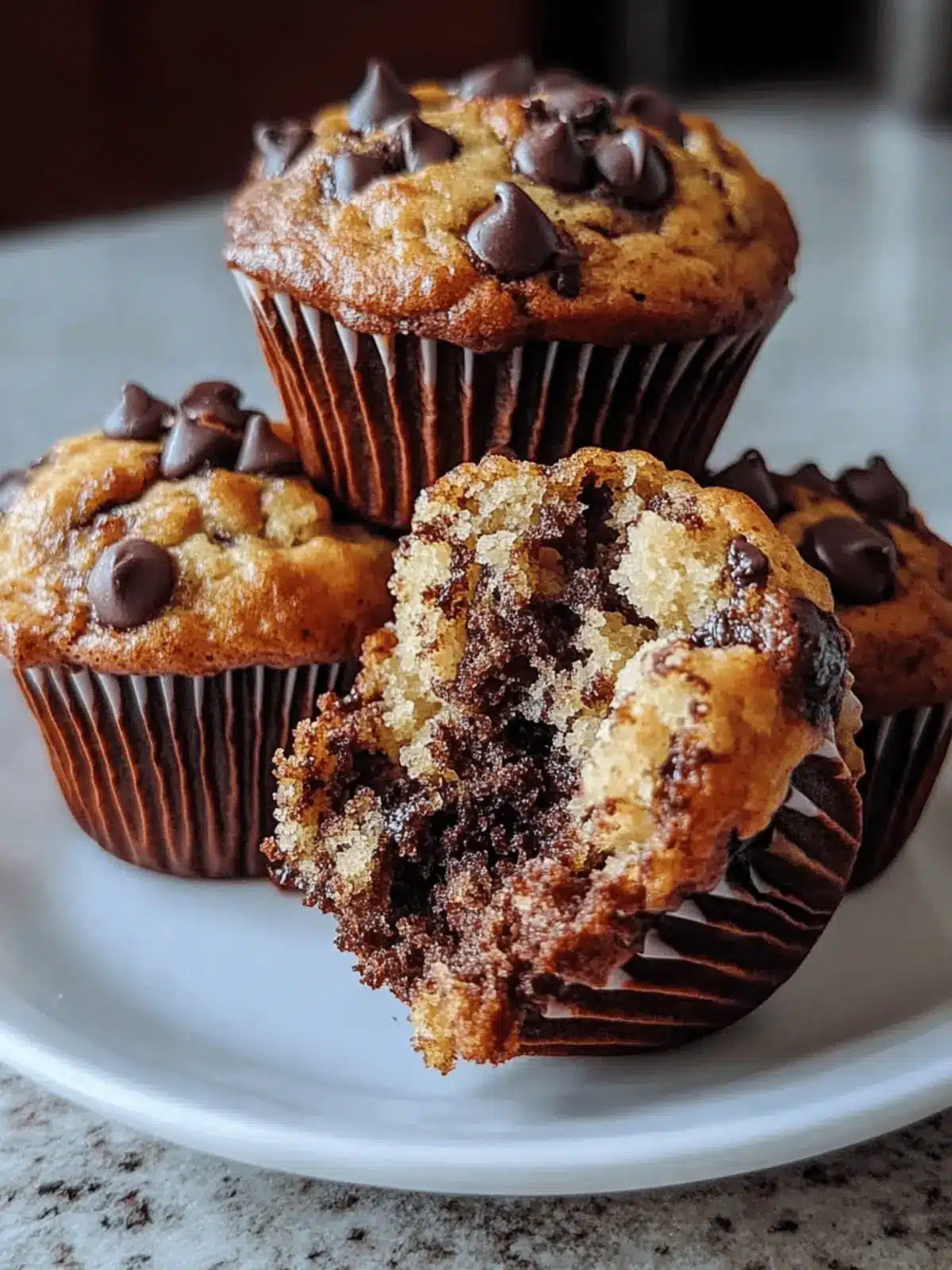 Chocolate Chip Banana Muffins