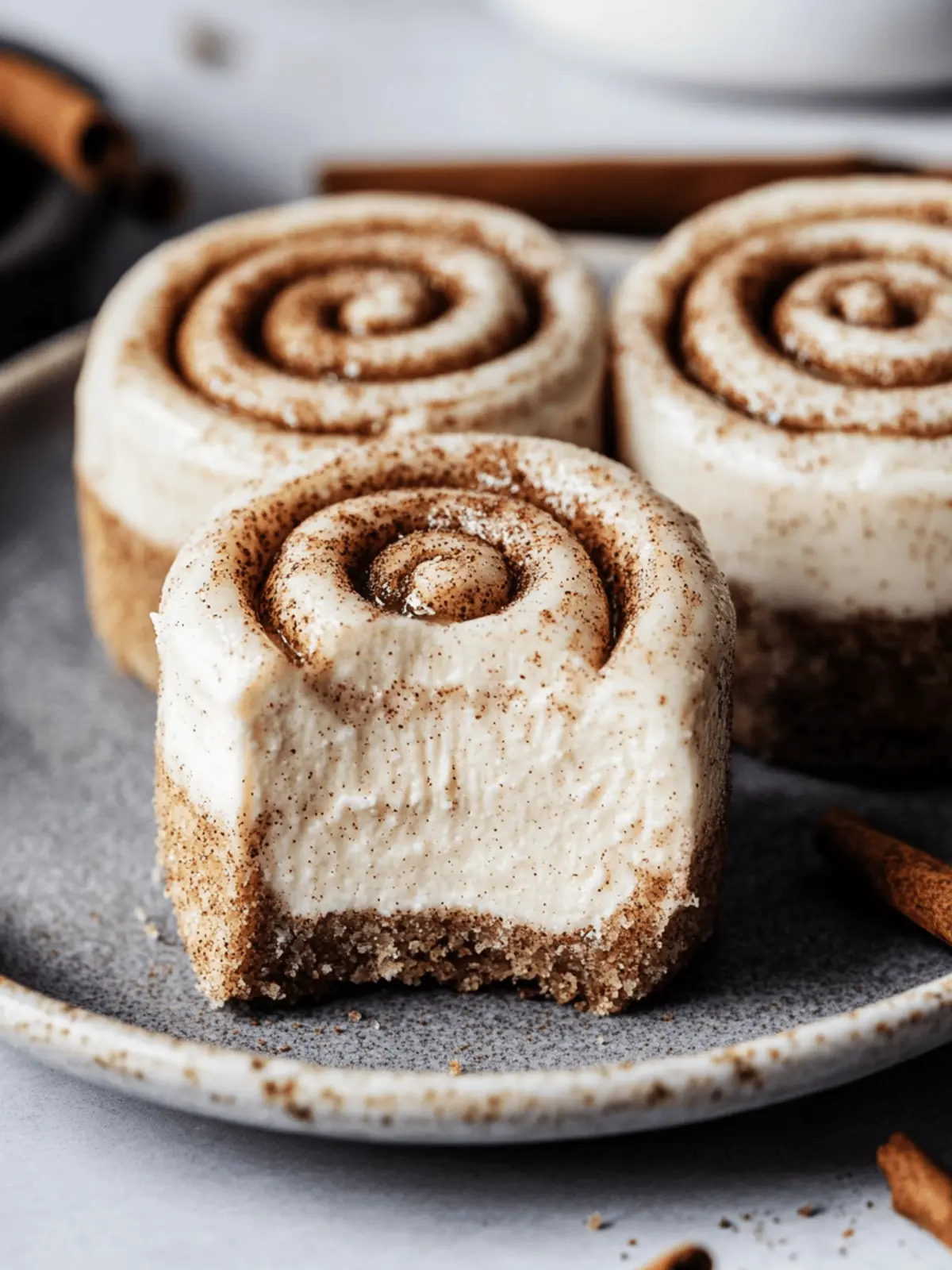 Mini Cinnamon Roll Cheesecakes