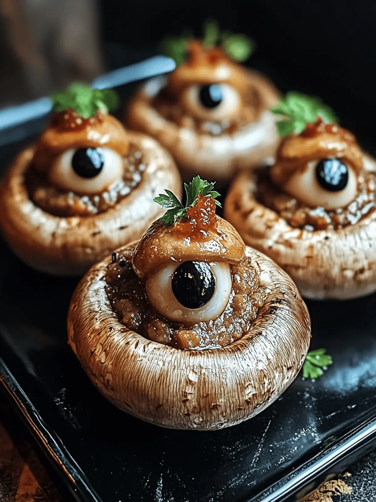 Stuffed Mushroom Eyeballs