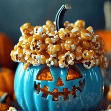Halloween Caramel Popcorn